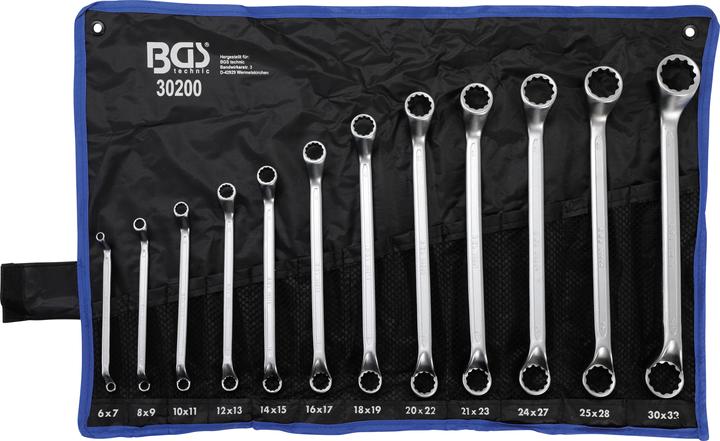 Immagine prodotto BGS Serie di chiavi a doppio anello gomito stretto 6 - 32 mm 12 pz. (22 mm, 8 mm, 27 mm, 30 mm, 18 mm, 25 mm, 31 mm, 15 mm, 20 mm, 19 mm, 17 mm, 23 mm, 11 mm, 26 mm, 13 mm, 9 mm, 29 mm, 21 mm, 28 mm, 24 mm, 12 mm, 7 mm, 16 mm, 6 mm, 32 mm, 10 mm, 14 mm)