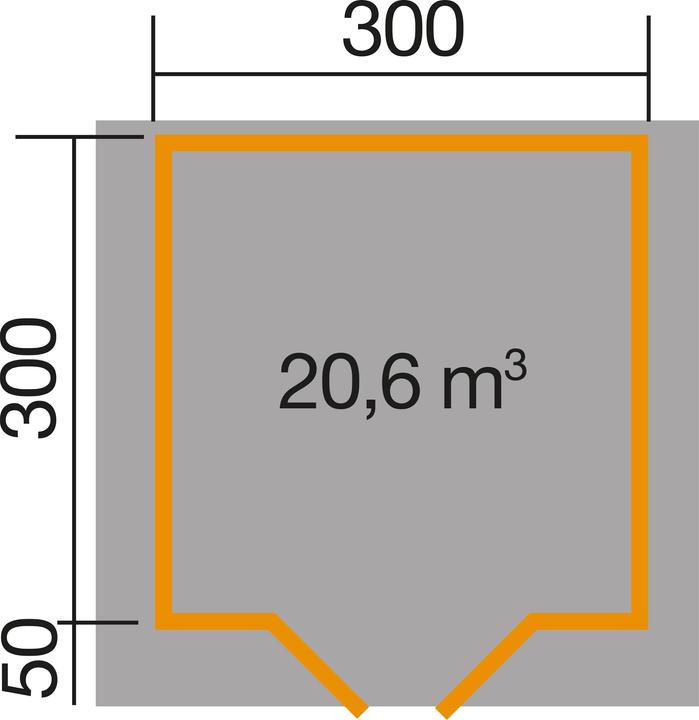 Produktbild Weka Holzbau 209 Gr. 3 300 x 300 cm lichtgrau