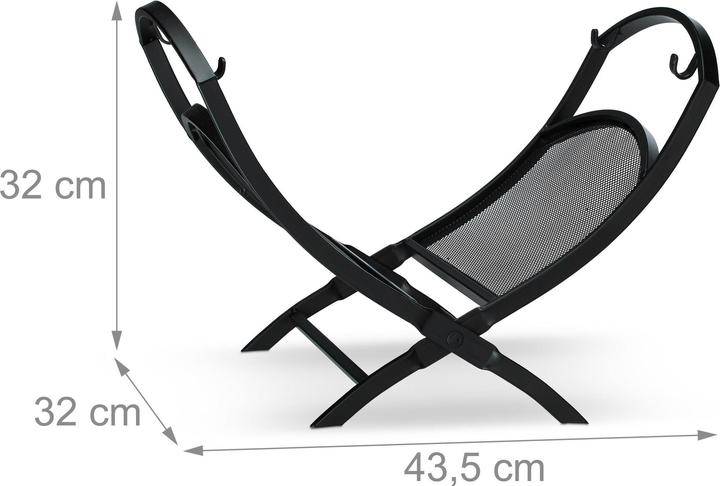 Actual product image Relaxdays Fireplace wood basket (43.5 x 32 x 32 cm)