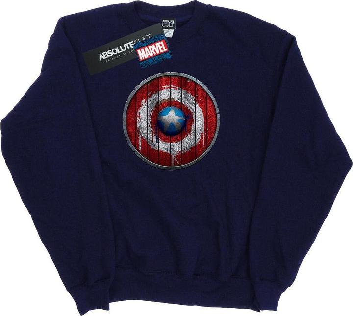Captain America Wooden Shield Sweatshirt (L)