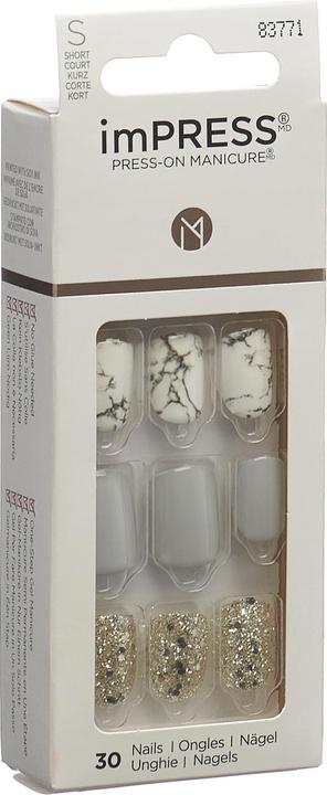 Immagine prodotto KISS Unghie artificiali Set Knock Out 30 pezzi (Unghie artificiali, Bianco, Grigio)