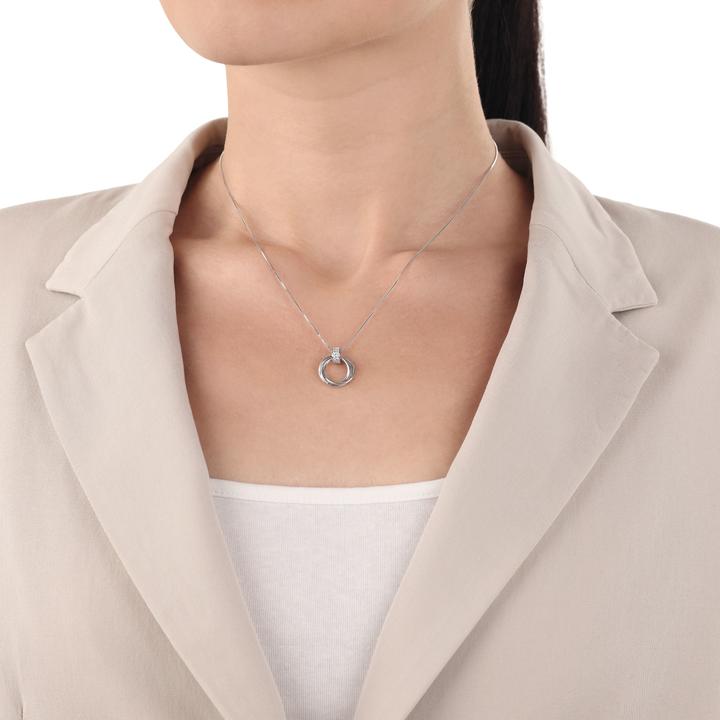 Immagine prodotto Amor Halsschmuck für Damen, 925 Sterling Silber, Zirkonia synth. (Argento 925)
