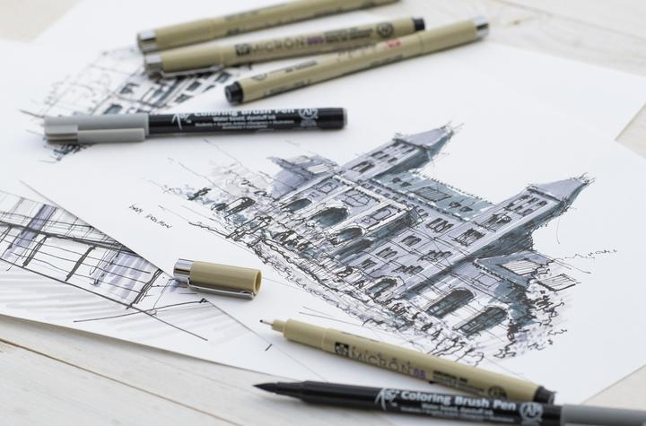 Produktbild Sakura Fineliner Pigma Micron 08 blau 0,5mm (Blau, 1 x)