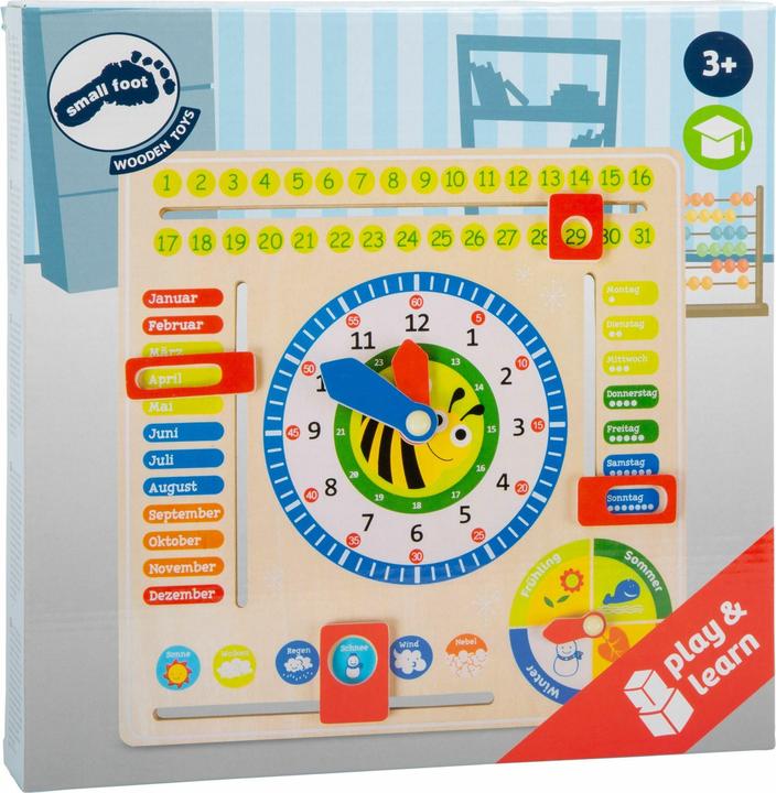 Productafbeelding small foot Leerplank datum, klok seizoenen (Duits)