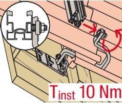 Actual product image Fischer Dachhaken RH 52-67 HB AL (Solar connector)