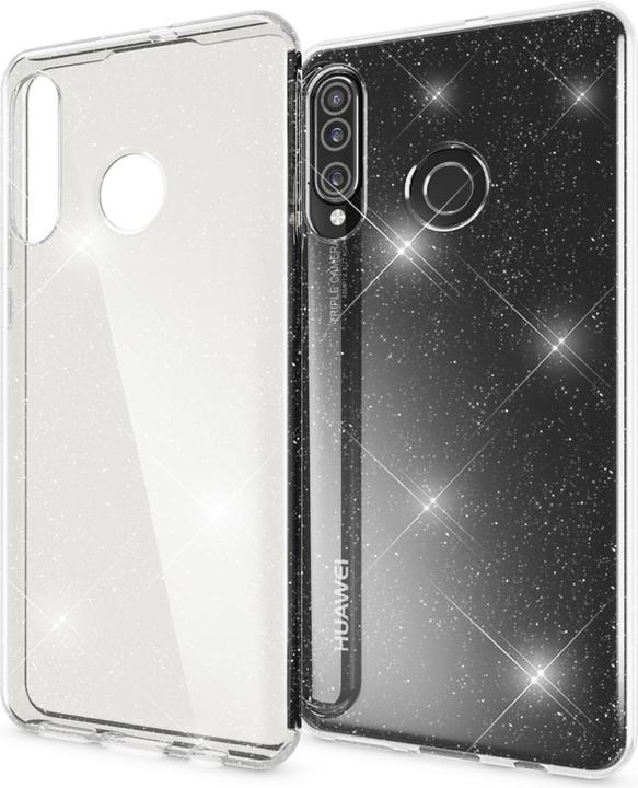 Immagine prodotto Nalia Copertura in silicone trasparente con glitter (Huawei P30 Lite)
