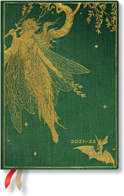 Produktbild Paperblanks PAPERBLAN Agenda Olive Fairy 21/22 DD7439-7 4 T/S,Midi 130x180mm, 18M (13 x 18 cm, Deutsch)