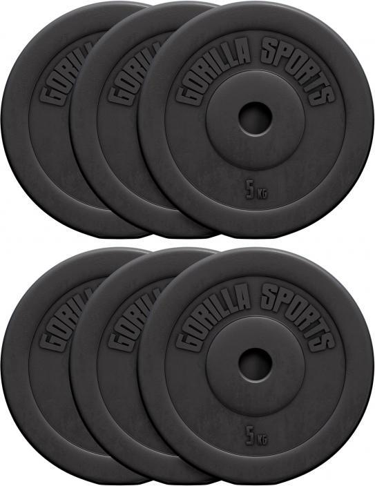 Produktbild Gorilla Sports Hantelscheiben (6 x 5 kg)