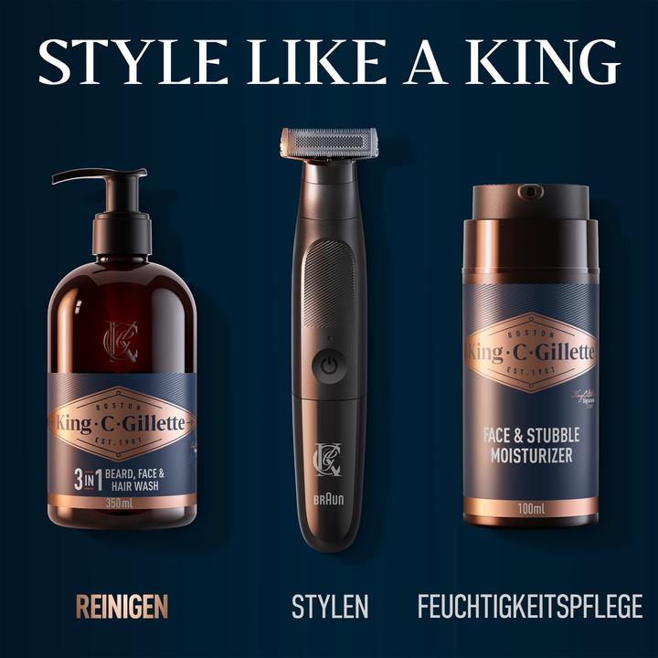 Immagine prodotto King C. Gillette Detergente Viso Uomo e Detergente Barba (350 ml)