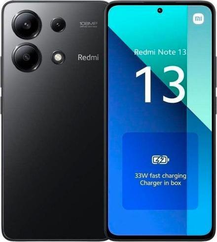 Actual product image Xiaomi Redmi Note 13 (128 GB, Midnight Black, 6.67", Dual SIM, 4G)