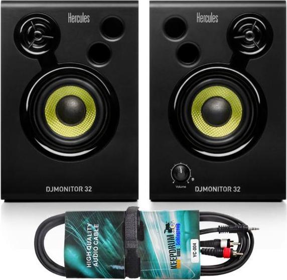 Produktbild Hercules DJ Monitor 32 Boxen mit Audiokabel (Aktiv, Paar, 2x 15 W)