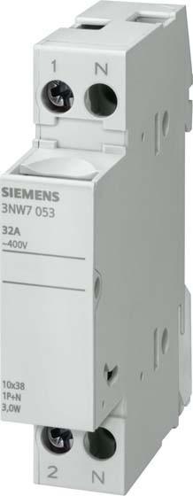 Image du produit Siemens Porte-fusible fin à visser 10x38mm 3NW7053 (10 A)