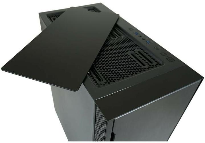 Actual product image LC-Power Housing MidiTower 715B black USB3.2/Audio,without power supply,SEAMLESS X (mATX, Mini-ITX, ATX)