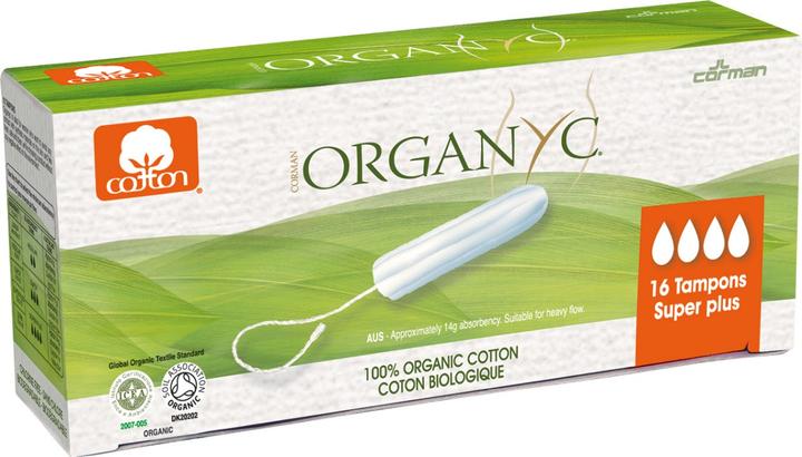 Actual product image Organyc Tampons Super Plus without applicator - 100% organic cotton (16 x, Large plus)