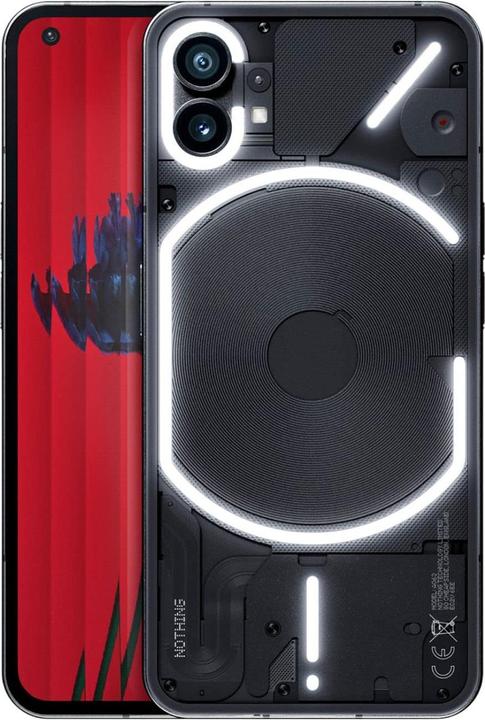 Nothing Phone (1) (12GB) (256 Go, Noir, 6.55", Double SIM, 50 Mpx, 5G)