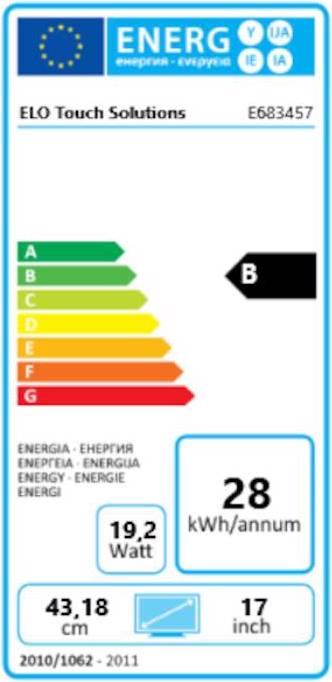 Energie-Label ēlo 1723L (1280 x 1024 Pixel, 17")