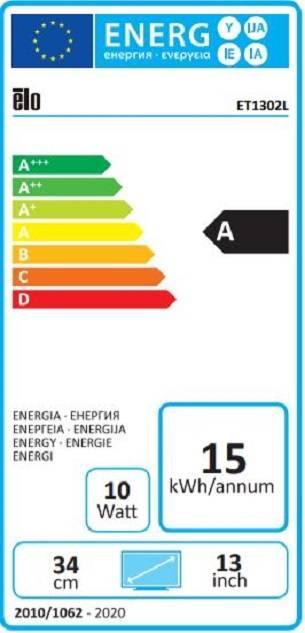 Energie-Label ēlo Elo 1302L LCD-Monitor (1920 x 1080 Pixel, 13.30")