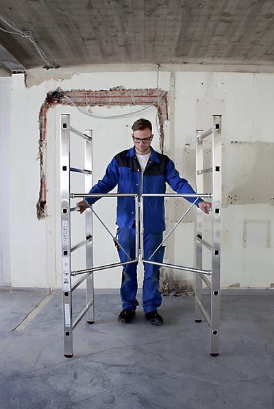 Actual product image Krause Folding scaffold, platform 1.4 x 0.5 m, working height 2.8 m. (Scaffolding, 140 cm)