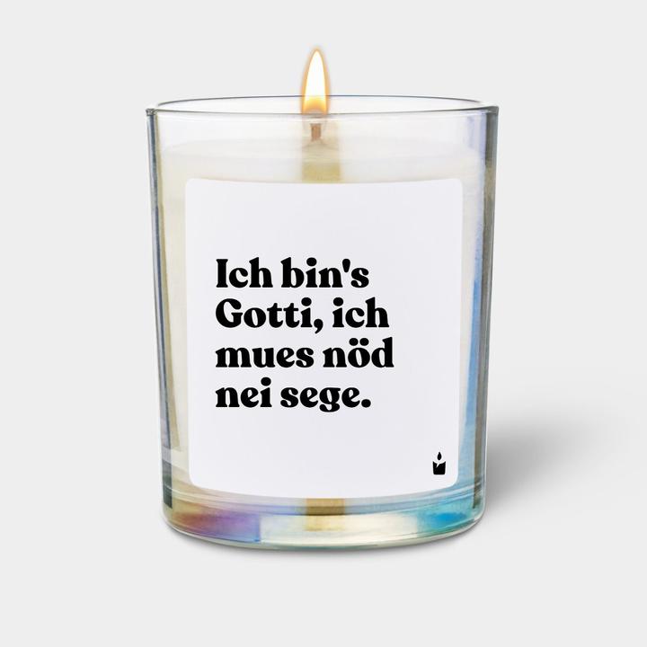 Produktbild Chatty Candles Duftkerze Flowery Ich bin's Gotti, ich mues nöd nei sege.