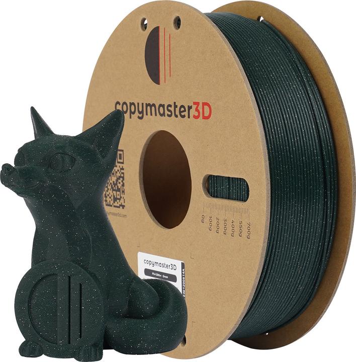 Image du produit Copymaster3D PLA Glitter Filament for 3D Printer, 1.75 mm, Shiny Green (PLA, 1.75 mm, Vert)