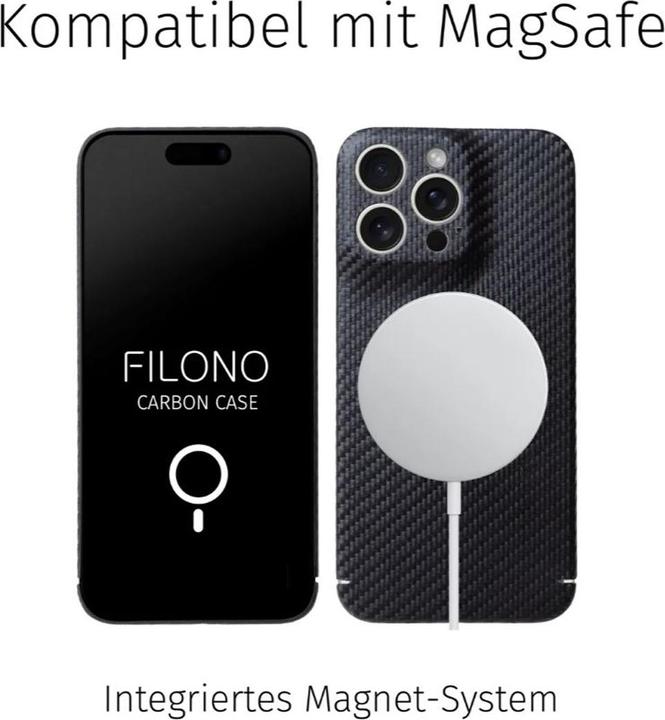 Actual product image Filono Carbon Case iPhone 16 Plus MagSafe compatible (Apple iPhone 16 Plus)