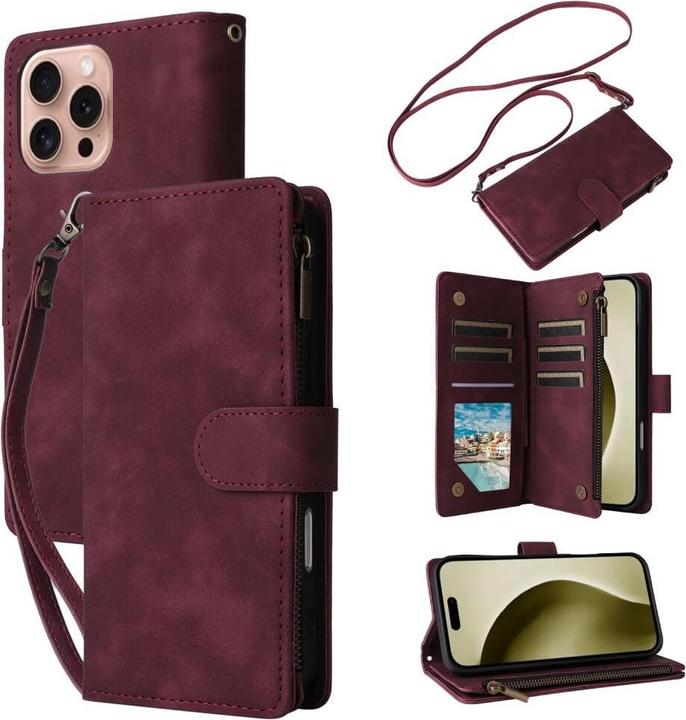 Actual product image Cover-Discount iPhone 16 Pro - Wallet case with lanyard (Apple iPhone 16 Pro)