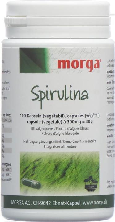 Actual product image Morga Spirulina Capsules (100 Piece, Capsules, 300 g)