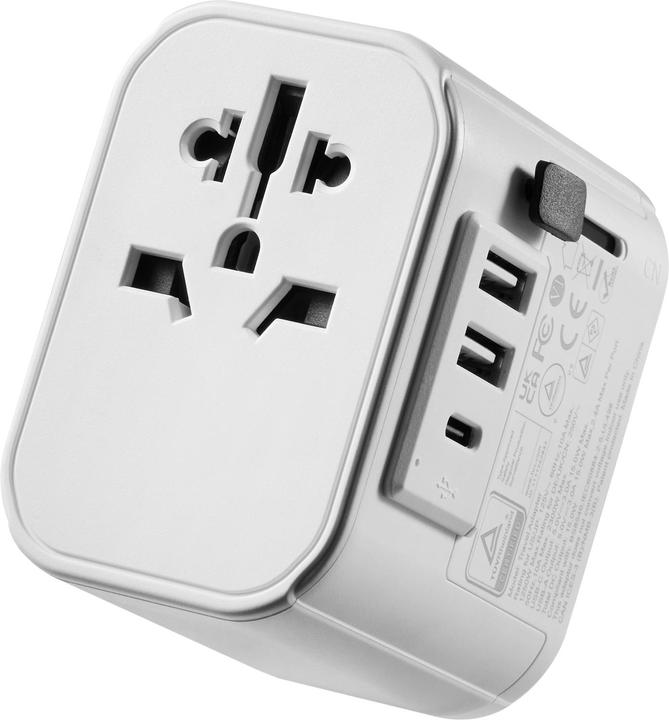 Image du produit Ewent Adaptador De Viaje 2 Puertos USB Y Tipo-C Usa/Uk/Aus/China