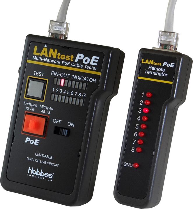 Actual product image Hobbes Cable tester LANtest PoE