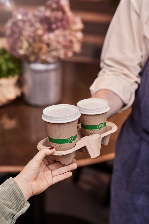 Actual product image Biopak Coffee mug Melli Double Wall 3.5 dl - Plastic-free coating (25 x)