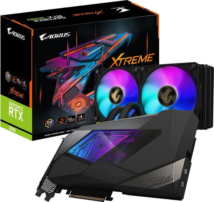 Immagine prodotto Gigabyte Aorus GeForce RTX 3080 Xtreme Waterforce 10G (10 GB)