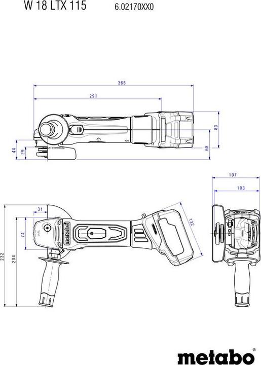 Produktbild Metabo Akku-Winkelschleifer W 18 LTX 115 Quick () Karton (115 mm)