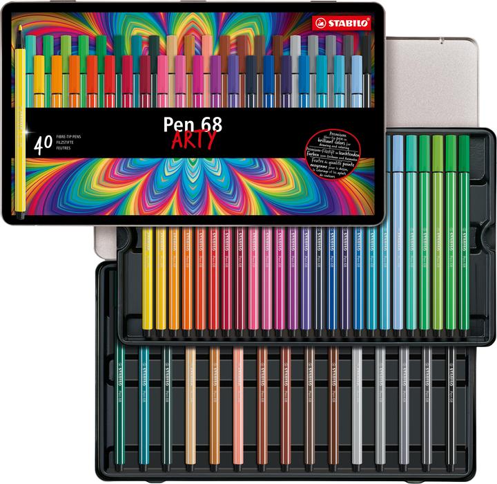 Actual product image STABILO Pen 68 Premium felt-tip pen (Multicoloured, 40 x)
