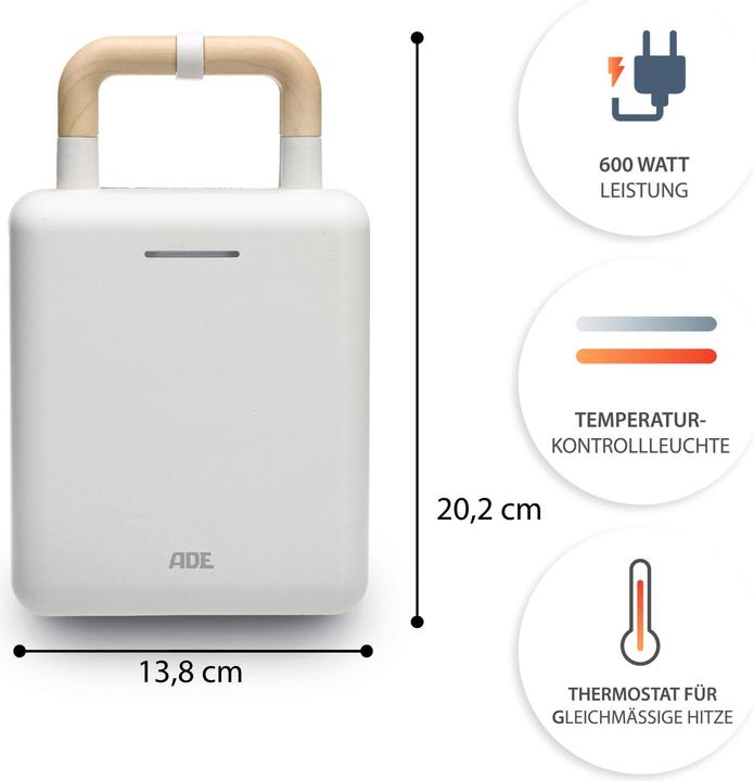 Produktbild ADE Waffeleisen Weiss