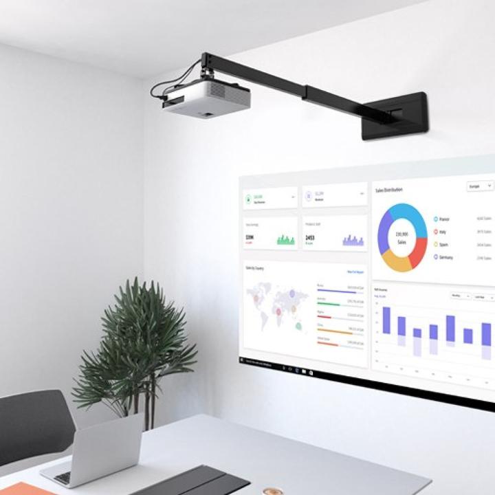 Actual product image Techly Wall mount for projector extendable 926-1528mm black (Wall)