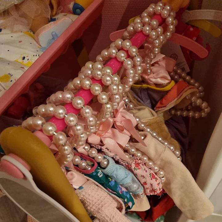 Produktbild Pofet Faux-Perlen Kinderkleiderbügel (5 Stück) (5 x)