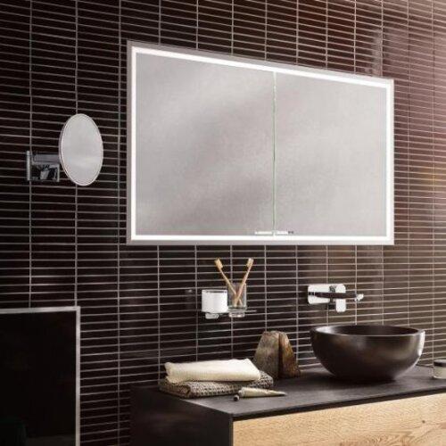 Actual product image Emco asis prestige 2 illuminated mirror cabinet, flush-mounted model, 1015mm, wide left door