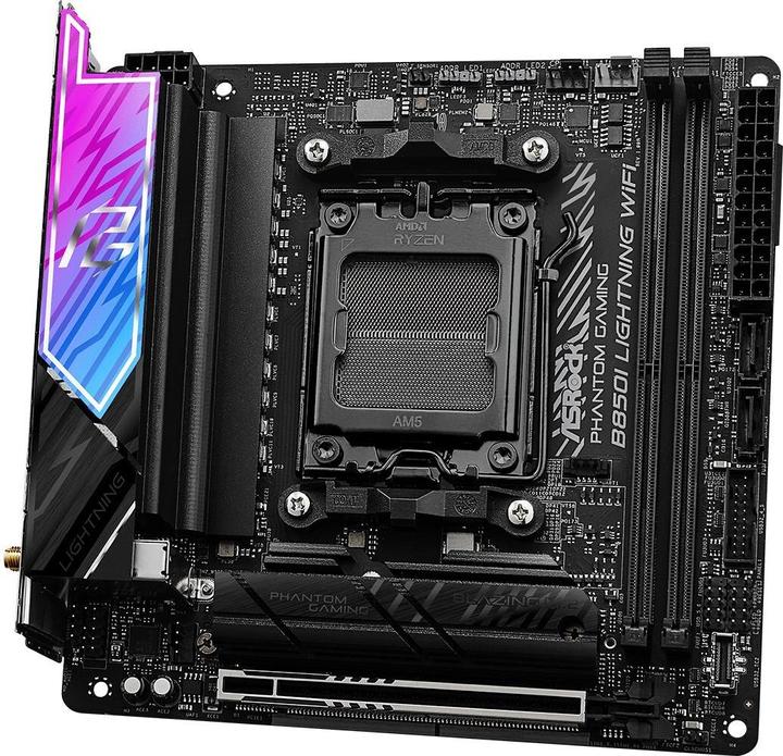Immagine prodotto AsRock Phantom Gaming B850I Lightning WiFi (AM5, AMD B850, Mini-ITX)