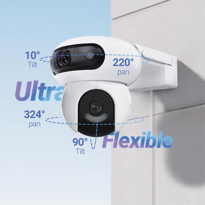 Actual product image EZVIZ Webcam Camera | CS-H90 | 4 MP+4 MP | 2.8/6mm | IP65 | H.264/H.265 | Micro SD, Max. 512 GB