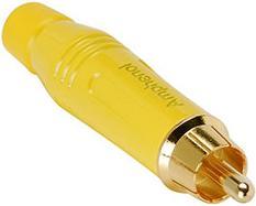 Actual product image Amphenol RCA Connector Male in Yellow