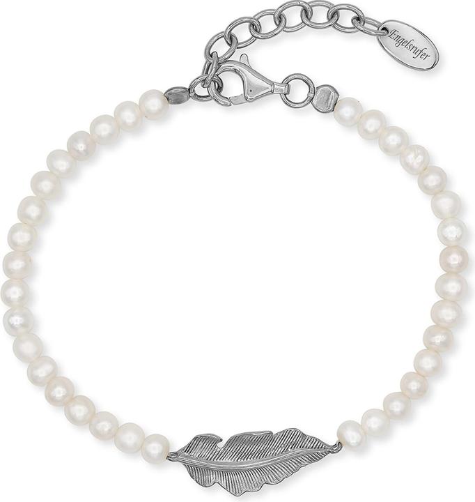 Engelsrufer Armband Glory Feder (21 cm, 925er Silber, Perle)