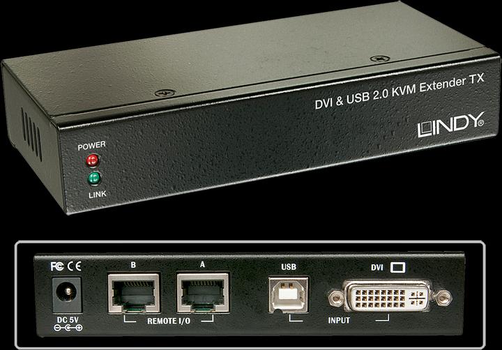 Actual product image Lindy Cat.6 KVM Extender Classic DVI USB