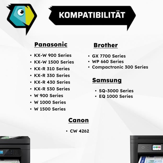 Produktbild Inkadoo Kompatibel zu Brother 1030 Farbband, schwarz, passend für Adler-Royal RT 7300, Adler-Royal RT 750...