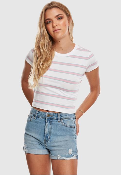 Produktbild Urban Classics Ladies Stripe Cropped Tee (XS)