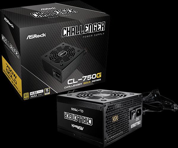 Actual product image AsRock Challenger CL-750G 750W 80+ Gold PSU (750 W)