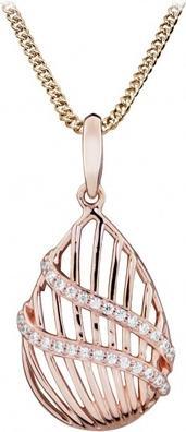 Produktbild Silver Cat Stylish pink gilded necklace with zircons SC426