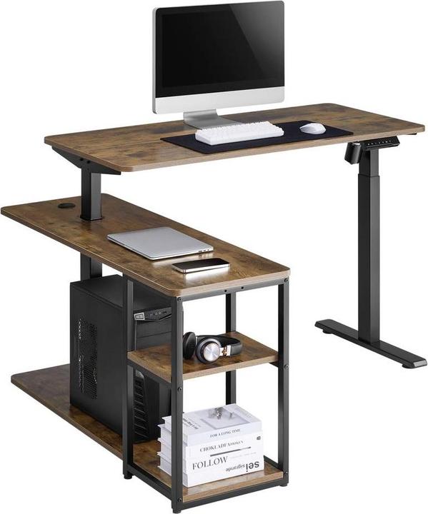 Produktbild SpeaKa Professional Schreibtisch höhenverstellbar, elektrisch, 120 x 60 cm, Stehpult