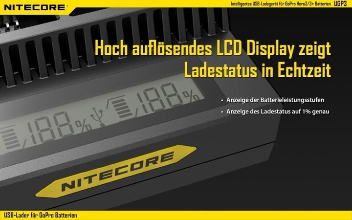 Productafbeelding Nitecore USB-Ladegerät UGP3 für GoPro HERO3/3+ Akk (Held 3)