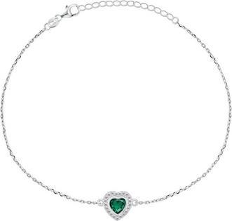Brilio Silver - Romantic silver bracelet with zircons BR23WB