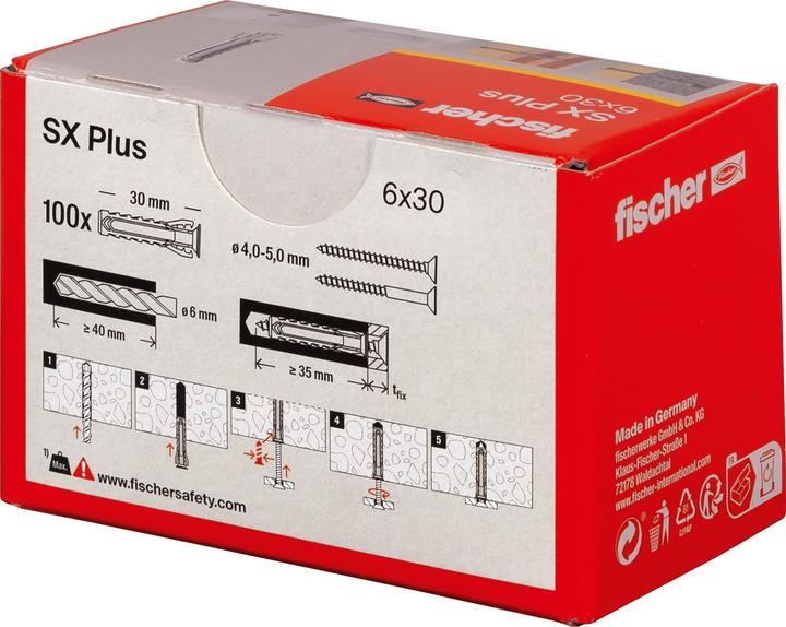 Produktbild Fischer Dübel SX Plus 6x30 (100 Stk.)